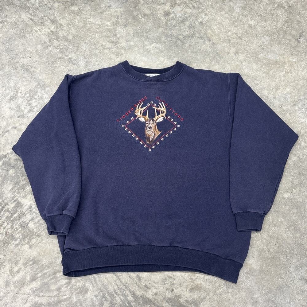 Vintage 90s Briar Creek Sportswear Timberland Outfitters Unisex L Navy Crewneck